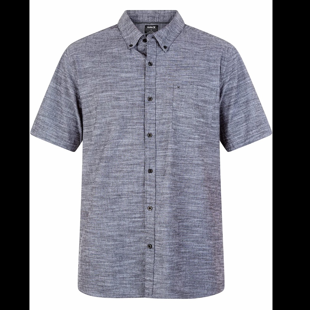 Hurley Short Sleeve Casual Button Up Shirt Black